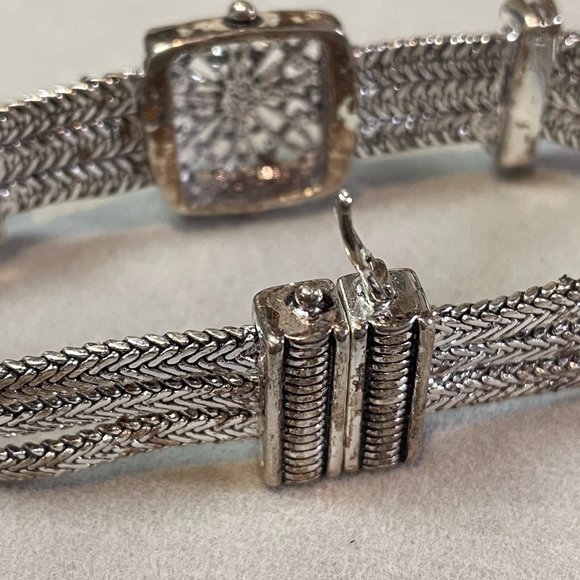 Napier Vintage Silverplate Filigree Chain Bracelet - Picture 4 of 9